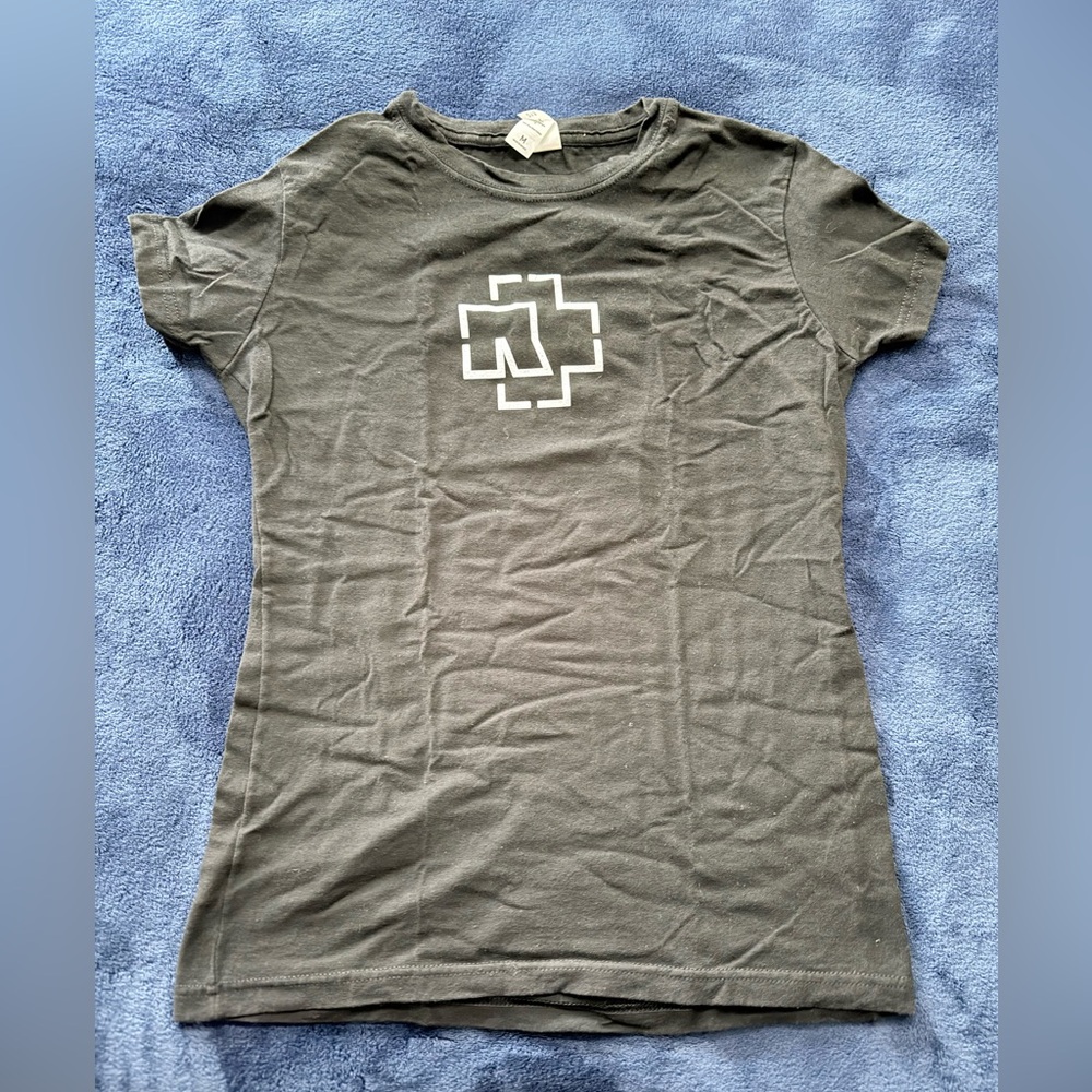 Official Rammstein Black  T-shirt December 2022 Tour Women Size Medium NWOT
